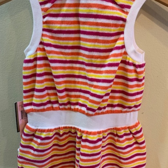 NWT'S JUICY COUTURE TERRY CLOTH DRESS SIZE 6-12 MONTHS- MULTI STRIPE - Picture 3 of 5